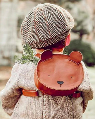 Donsje Kapi Classic Backpack - Bear - 100% Premium Leather Messenger and Family Bags