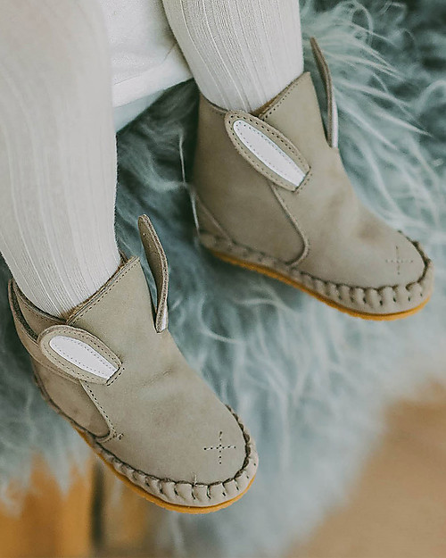Donsje Kapi Classic Nubuck Leather Booties - Bunny - for First Steps! Shoes