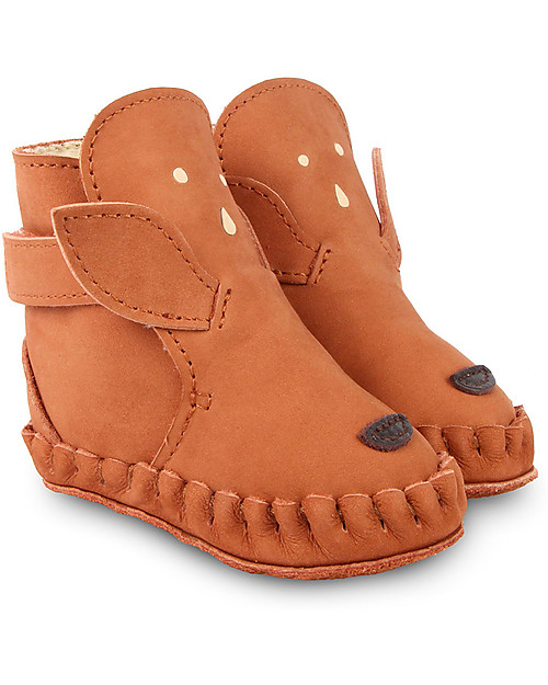 Donsje Kapi Classic Nubuck Leather Booties - Deer - for First Steps! Shoes