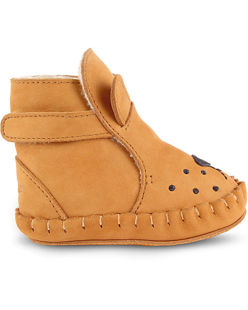 Donsje Kapi Classic Nubuck Leather Booties - Lion - for First Steps! Shoes