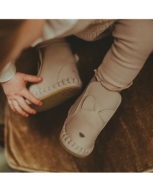 Donsje Kapi Classic Nubuck Leather Boots - Cat - Lilac -  for First Steps! Shoes