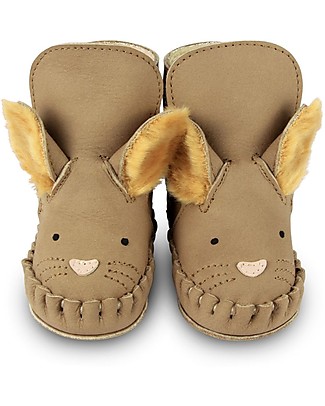 Donsje Kapi Exclusive Leather Booties - Squirrel - for First Steps! Shoes