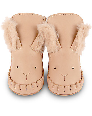 Donsje Kapi Exclusive Leather Booties - Winter Bunny - for First Steps! Shoes