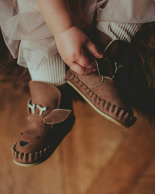 Donsje Kapi Special Nubuck Leather Booties - Stag - for First Steps! Shoes