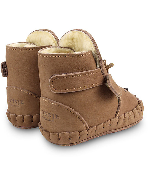 Donsje Kapi Special Nubuck Leather Booties - Stag - for First Steps! Shoes