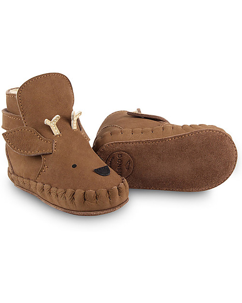 Donsje Kapi Special Nubuck Leather Booties - Stag - for First Steps! Shoes