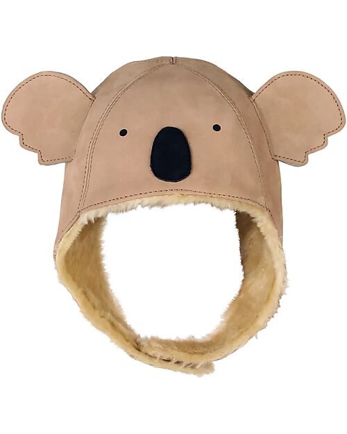 Donsje Leather Kapi Classic Hat - Koala - with Ears Winter Hats