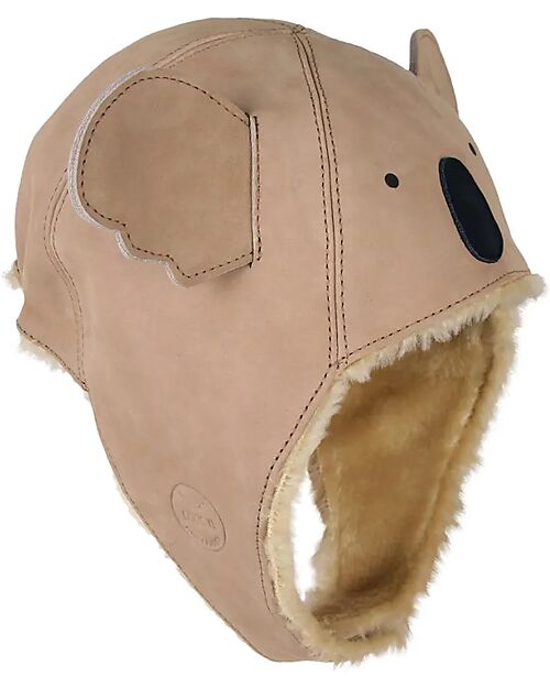 Donsje Leather Kapi Classic Hat - Koala - with Ears Winter Hats