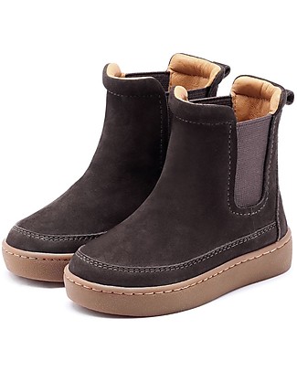 Donsje Ojeh Premium Leather Booties - Dark Brown - with Elastic Gusset Shoes
