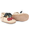 Donsje OUTLET - Nanoe Leather Baby Shoe - Cherry - Velcro Fastening Strap - Showroom Sample Shoes