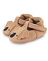 Donsje Spark Classic Leather Baby Shoe - Koala- Velcro Fastening Strap Sandals