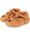 Donsje Spark Classic Leather Baby Shoes - Tiger Camel - Velcro Fastening Strap Sandals