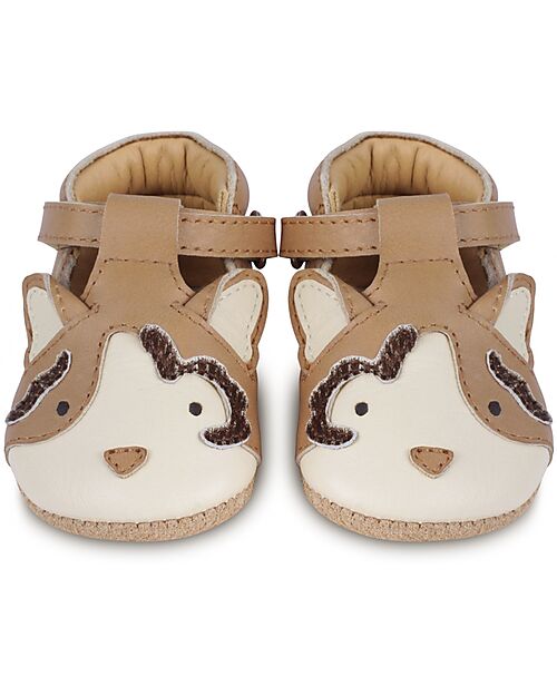 Donsje Spark Exclusive Leather Shoes - Calico Cat - Velcro Closure Sandals