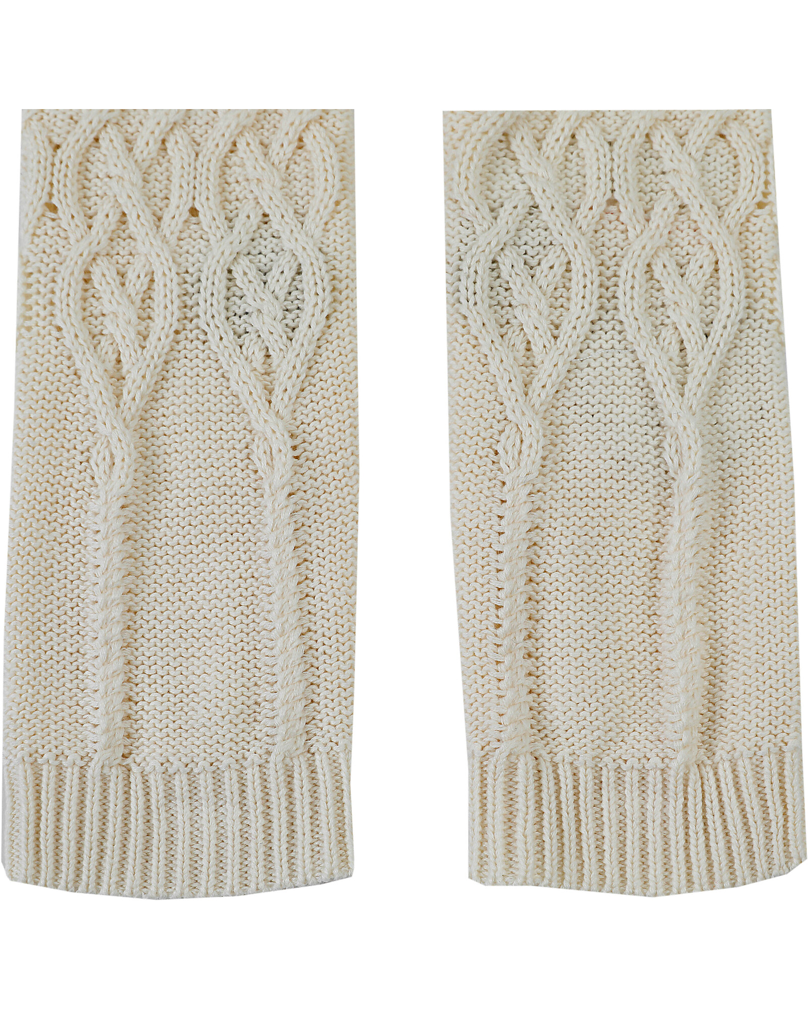 CROCHET knit leg warmers women - ivory