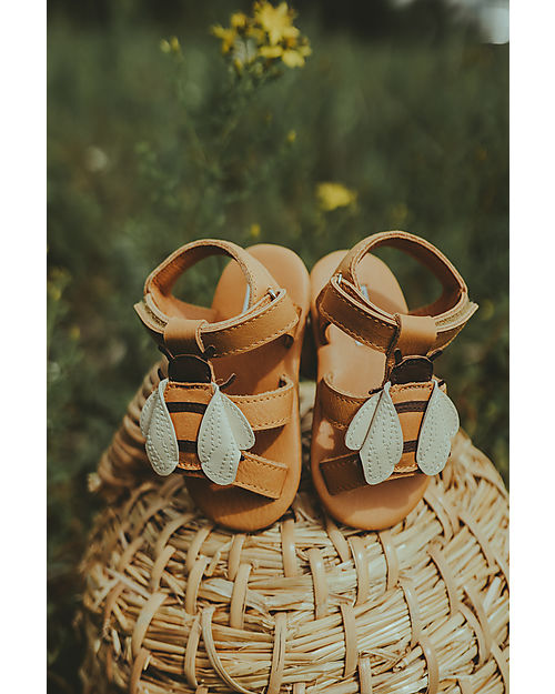 Donsje Tuti Sky Leather Baby Sandal - Honey Bee - Elegant and High Quality! Sandals