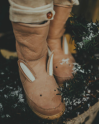 Donsje Wadudu Classic Leather Booties - Bunny - Wool Lining Shoes