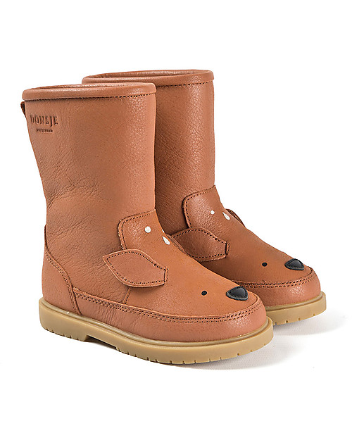 Donsje Wadudu Classic Leather Booties - Deer - Wool Lining Shoes