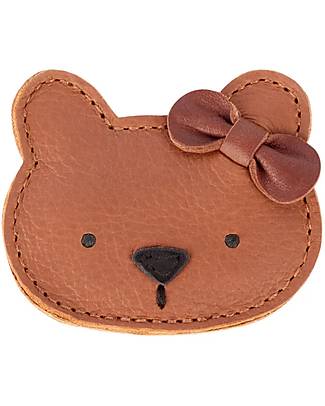 Donsje Winter Bear Hairclip - Light Brown - 100% Leather Hair Accessories