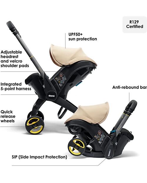 Doona 2-in-1 Car Seat and Stroller Doona i - Sahara Sand Car Seats Group 0+/1
