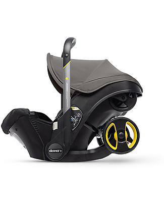 Doona Doona+ Car Seat 0+ with Wheels 2-in-1, Grey Hound - Also approved as a stroller! Baby Car Seats