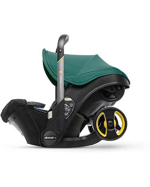 Doona Doona+ Car Seat 0+ with Wheels 2-in-1, Racing Green - Also approved as a stroller! Car Seats Group 0+/1