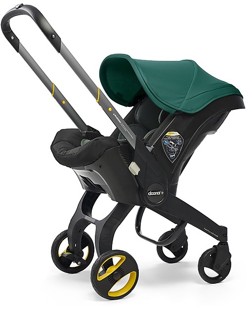 Doona Doona+ Car Seat 0+ with Wheels 2-in-1, Racing Green - Also approved as a stroller! Car Seats Group 0+/1
