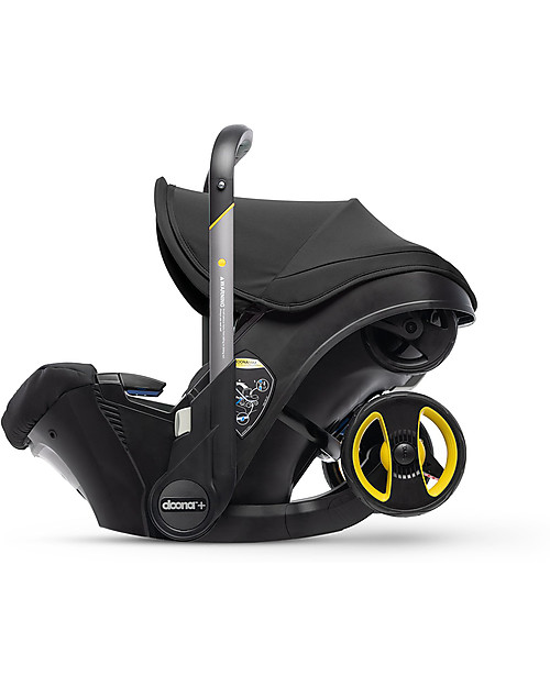 Doona Doona+ Car Seat o+ with Wheels 2-in-1, Nitro Black - Also approved as a stroller! Car Seats Group 0+/1