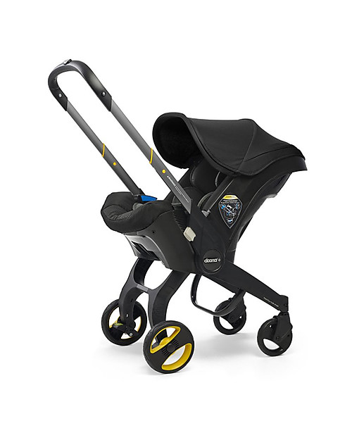 Doona Doona+ Car Seat o+ with Wheels 2-in-1, Nitro Black - Also approved as a stroller! Car Seats Group 0+/1