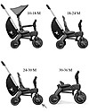 Doona Doona Liki Trike S5, Nitro Black - Wooden handle bar, from 1 to 3 Years! Tricycles