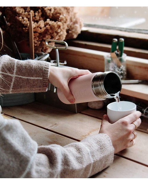 Dopper Dopper Insulated Bottle in Stainless Steel, Steamy Pink - 580 ml - BPA and phthalates free! Thermos Bottles