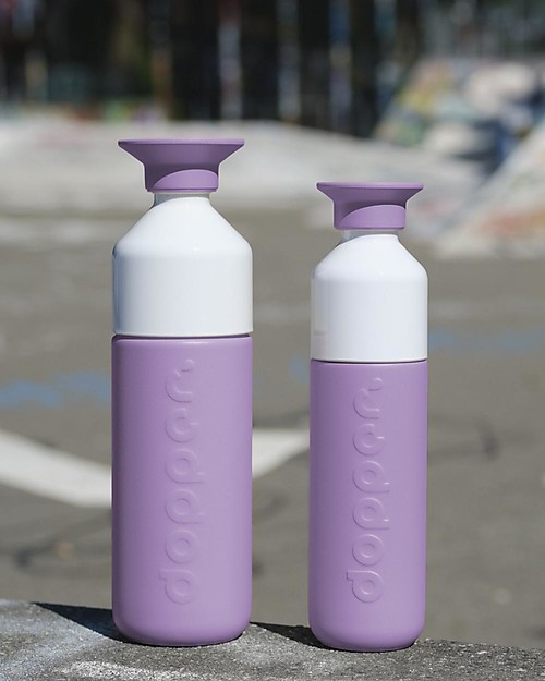 Dopper Dopper Insulated Bottle in Stainless Steel - Throwback Lilac - 350 ml - BPA and phthalates free Thermos Bottles