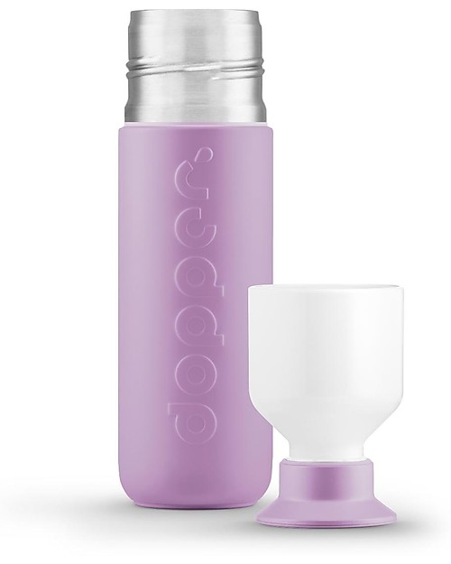 Dopper Dopper Insulated Bottle in Stainless Steel - Throwback Lilac - 350 ml - BPA and phthalates free Thermos Bottles