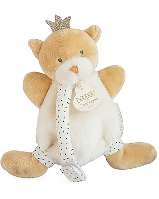 Doudou et Compagnie Bear Small King with Dummy Clip - 15 cm Doudou & Comforters