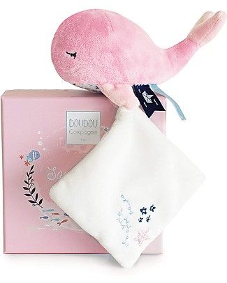 Doudou et Compagnie Doudou Baby Comforter - Pink Whale - 15 cm Doudou & Comforters