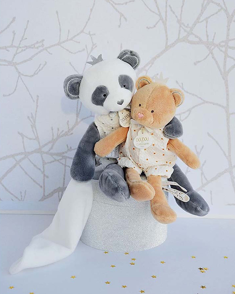 Mini doudou panda gris - Doudou et compagnie