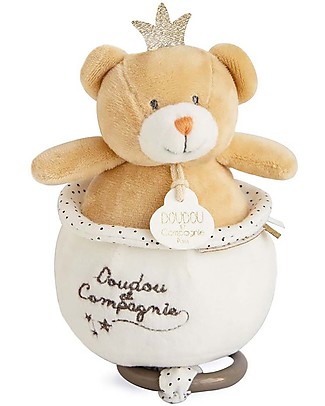 Doudou et Compagnie Little King Bear Musical Pull Toy - 14 cm Music boxes