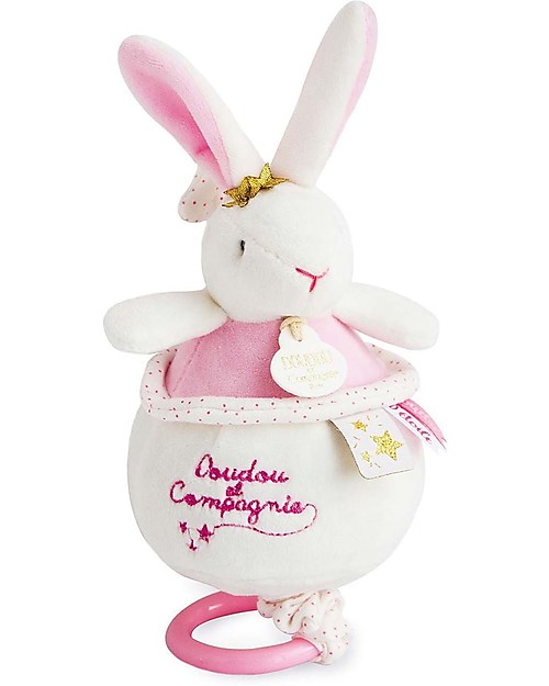 Doudou et Compagnie Star Rabbit Musical Pull Toy - 14 cm Music boxes