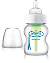 Dr. Brown's Vented Feeding Bottle Natural Flow Wide Neck, Glass - 150 ml - Prevents colic symptoms Baby Bottles