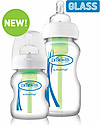 Dr. Brown's Vented Feeding Bottle Natural Flow Wide Neck, Glass - 150 ml - Prevents colic symptoms Baby Bottles