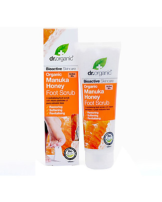 Dr.Organic Manuka Honey Foot scrub, 125 ml - Buff away Callouses and dead Skin Cells Shampoos And Bath Wash