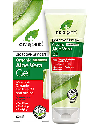 Dr.Organic Organic Aloe Vera Gel with Tea Tree - 200 ml - Soothe and Moisturise Body Lotions And Oils