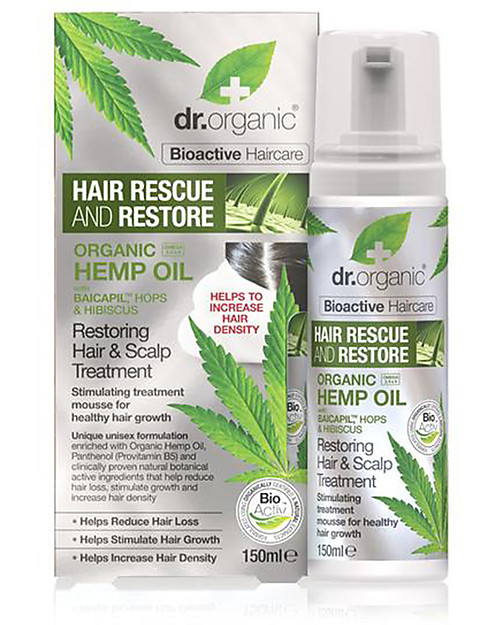 Dr.Organic Organic Hemp Oil Hair Scalp Treatment, 150 ml - Stimulate ...