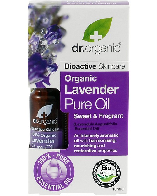 Dr.Organic Organic Lavender Pure Oil, 10 ml - Relax and Invigorate Body Lotions And Oils