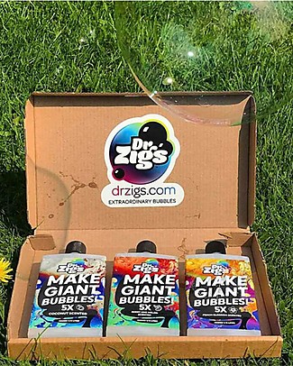 Dr Zigs Set of 5 Concentrated Mixes - For Scented Soap Bubbles - Summer Fragrance! - 3 x 100 ml Outdoor Games & Toys