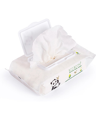 Eco Boom Biodegradable Bamboo Wipes - 60 Wipes - Water Based Baby Wipes