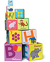 eeBoo Alphabet and Numbers Tower - 10 blocks to nest, stack and tumble down! Art & Craft Kits