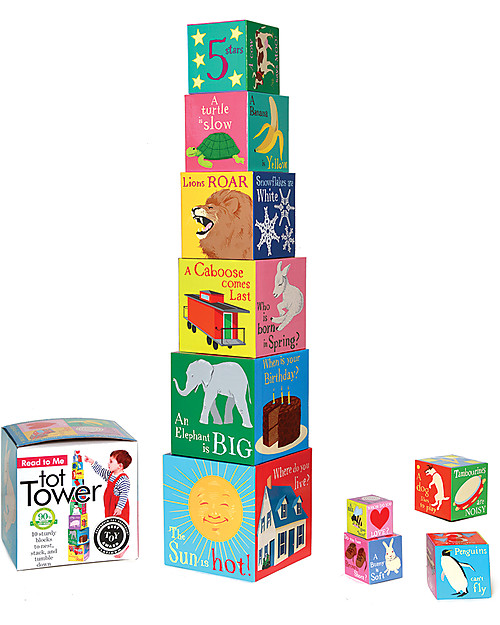 eeBoo Alphabet and Numbers Tower - 10 blocks to nest, stack and tumble down! Art & Craft Kits