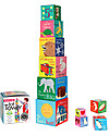 eeBoo Alphabet and Numbers Tower - 10 blocks to nest, stack and tumble down! Art & Craft Kits
