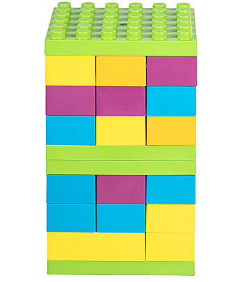 eKoala eKubo Large - Bioplastic Building Blocks - 38 pieces Wooden Blocks and Construction Sets