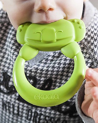 eKoala eKummy - Green Ring Teether - Natural Bioplastic, 100% Biodegradable, Made in Italy Teethers